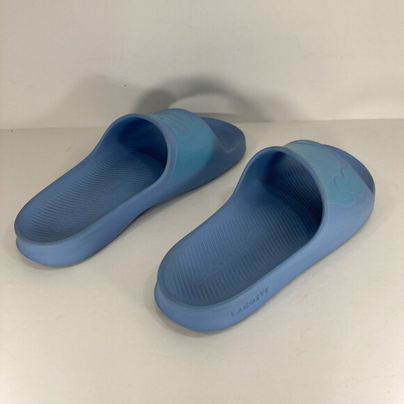 Lacoste Croco 2.0 Light Blue Pool Slip On Sandals Men's US 8 Water Ready Slides - Picture 6 of 12